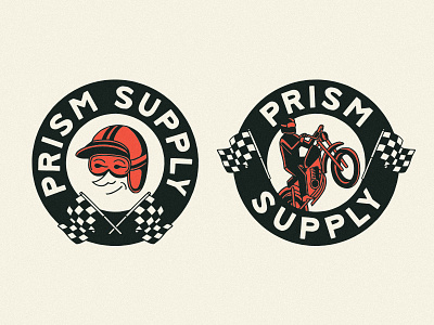 Prism Supply Racer branding design hand drawn illustration lettering north carolina prism supply type