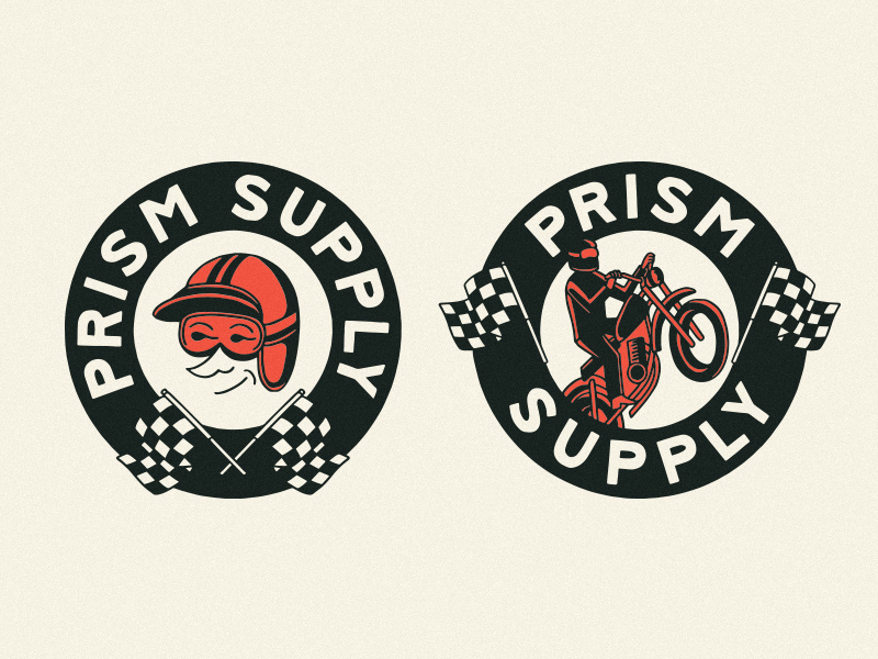 Prism Supply Racer prism supply north carolina type lettering branding hand drawn illustration design