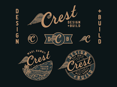 Crest Design + Build branding design drawing graphic design hand drawn hand lettering handmade illustration lettering logo type typography