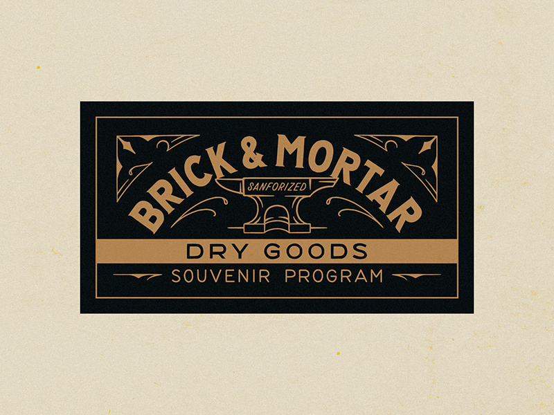 Brick & Mortar Dry Goods apparel vintage traditional hand drawn hand lettering lettering type handmade drawing graphic design design illustration