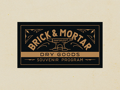 Brick & Mortar Dry Goods apparel design drawing graphic design hand drawn hand lettering handmade illustration lettering traditional type vintage
