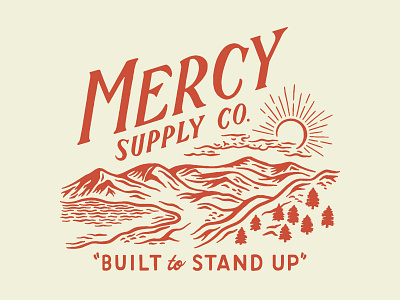 Mercy Supply Co. Tee apparel branding design drawing graphic design hand drawn hand lettering handmade illustration lettering mercy supply traditional type vintage