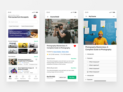 Online Course Mobile App android app course app ios app mobileapp uiux design