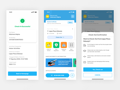 Redesign PeduliLindungi android app iosapp mobile design mobileapp uiux design