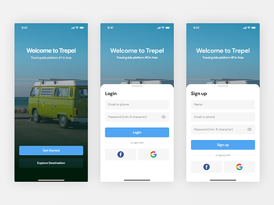 Login & Signup Travel App