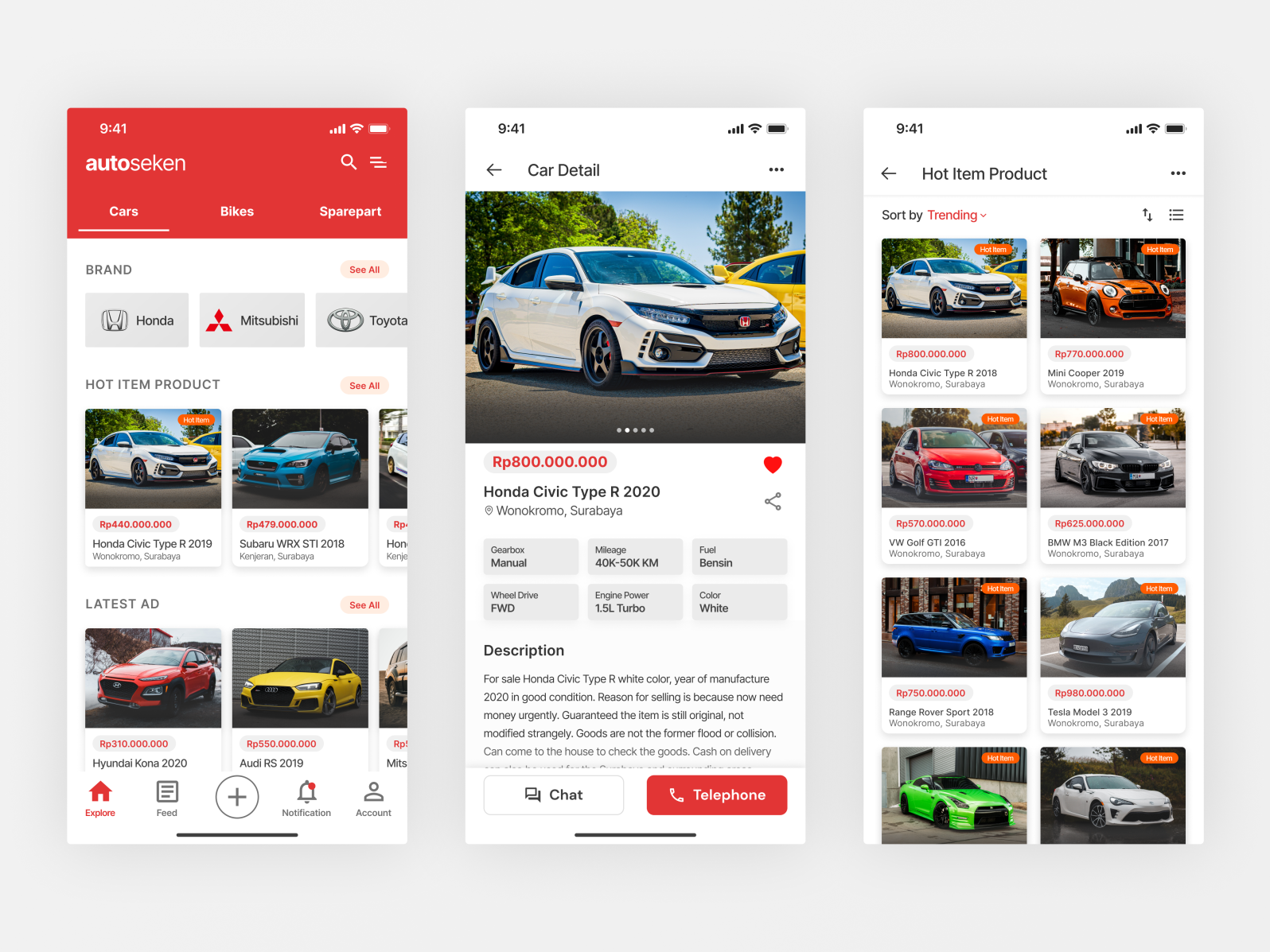 Buy & Sell Used Cars App by Aga Renaldi on Dribbble