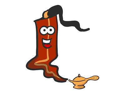 Bacon Genie emoji genie lamp mister bacon stickers