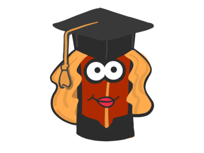 Female Student Bacon emoji female graduate mister bacon stickers student