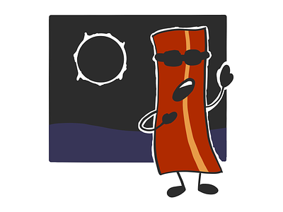 Bacon Eclipse eclipse mister bacon space stickers