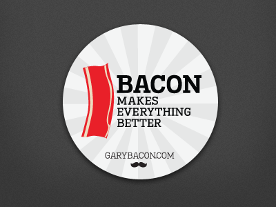 Bacon Sticker bacon mustache red sticker