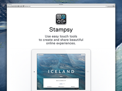 Stampsy.com ipad landing stampsy