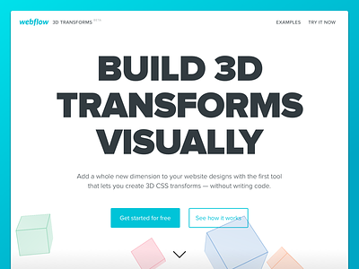 Webflow 3D Transforms 3d landing marketing transforms webflow website