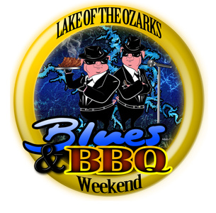 Blues & BBQ Weekend art bans bbq blues brothers design gold golden graphic lake logo microphone pigs ray ribs ring rings