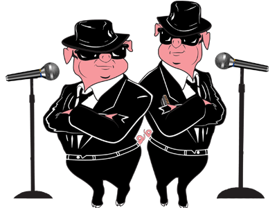 The Blues Brothers Pigs and art aykroyd bans belushi blues brothers design microphone music pigs ray style sunglasses swagger vector
