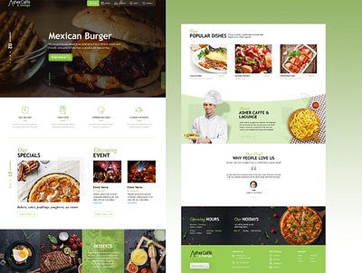 Food website ui ui ux web design website mockup