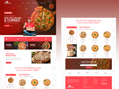 Pizza web branding ui ui ux web design website website mockup
