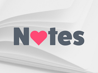 Love Notes app concept identity logo love love notes mark memories