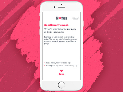 Love Notes UI app idea love notes memories ui