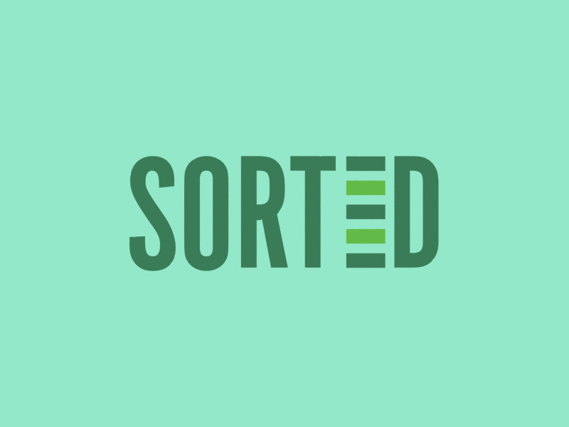 SORTED Logo Animation animation app branding gif idea list logo organized shopping