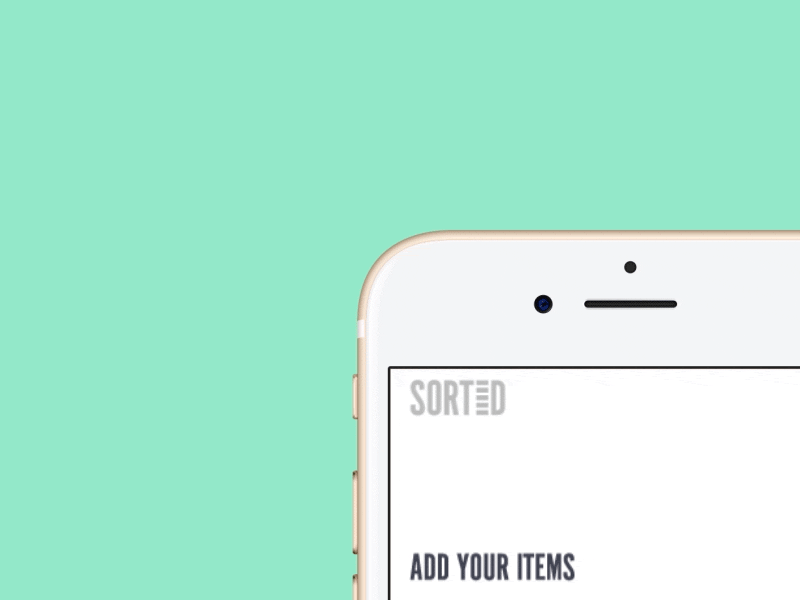 SORTED Preview animation app gif idea list organized shopping ui ux