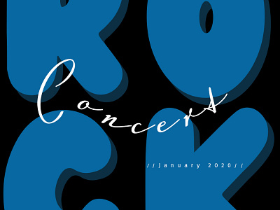 Big Rock concert January 2020 design graphic design layout typography