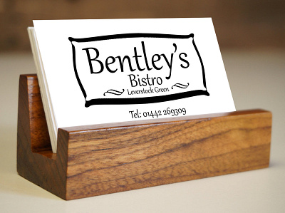 Bentley's Bistro- Business Card design graphic design typography