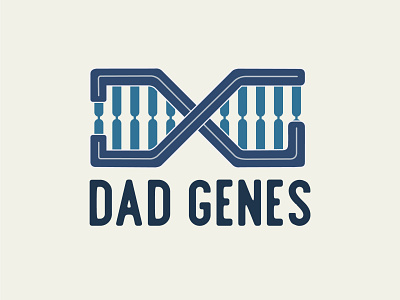 Dad Genes Podcast Logo branding design flat logo podcast vector
