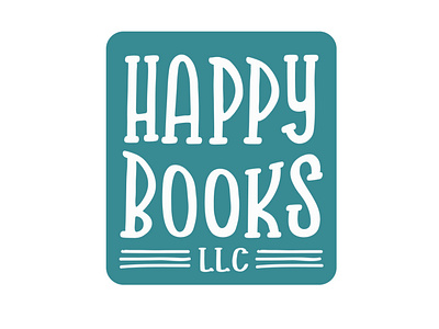 Happy Books Logo bookkeeping branding design flat logo vector
