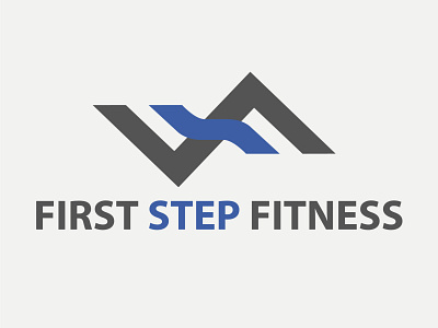 First Step Fitness Logo branding design flat gym logo personal trainer vector