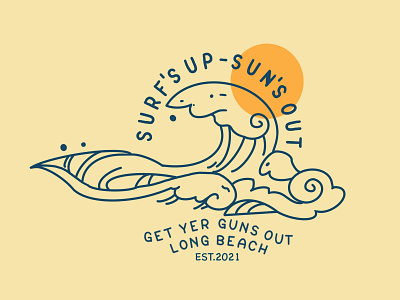 Summer branding design ilustration logo vector vintage