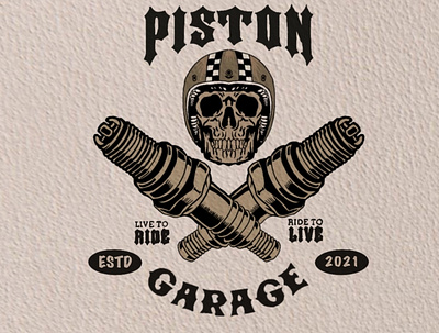 Piston branding design illustration ilustration logo typography ui ux vector vintage
