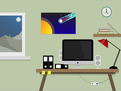 Desk design desk graphic design illustration vector