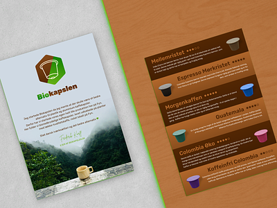 Brochure | Coffee Capsules biodegradable branding brochure brochure mockup brochure template capsule coffee coffee capsules coffee cup design flyer flyer mockup flyer template graphic design illustration layout minimal plantbased print typography