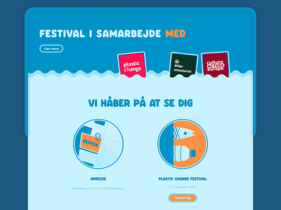 Sardine Festival | Landingpage (3) app blue branding design dmjx graphic design icon illustration logo minimal ocean plastic pollution sardines sardines festival ui ux vector water web