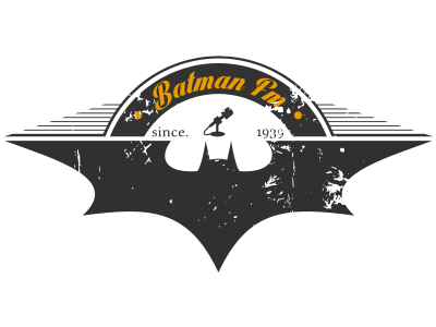 Batman fm - Your news radio since 1939 batman humour logo vectorial vintage