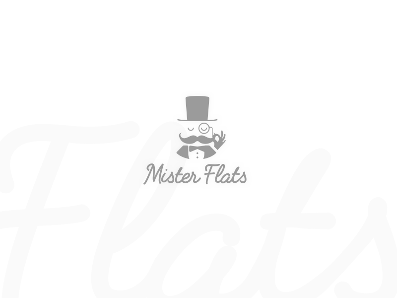 Mister Flats vector typography logo classic white clean brand branding butler