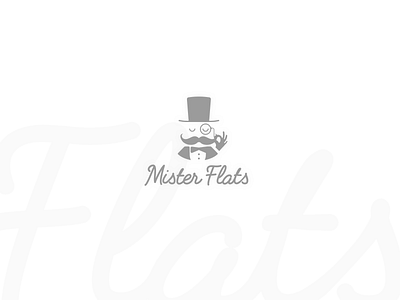 Mister Flats brand branding butler classic clean logo typography vector white