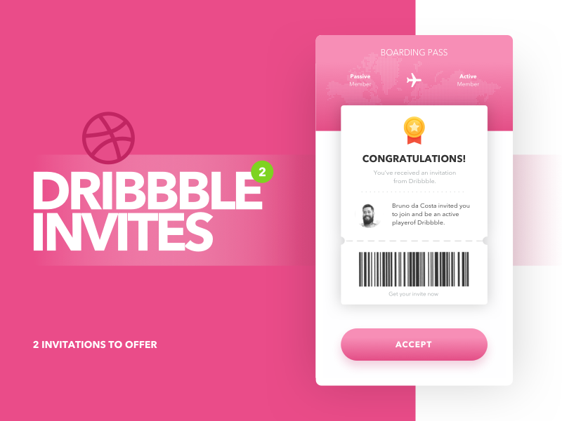 Dribbble invitation offer