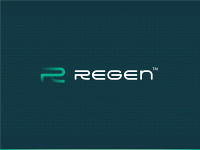 Logo for Regen™ blue branding design graphic design green icon logo r letter r logo startup typography vector