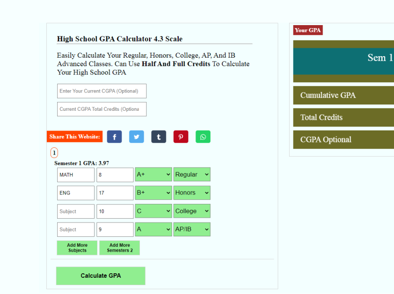 High School Gpa Calculator Designs Themes Templates And Downloadable   77907322ee0eaa4e4ee749ddf705b168 