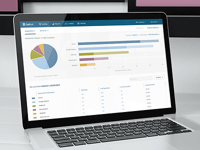 Attribution Report for CallRail callrail ui design