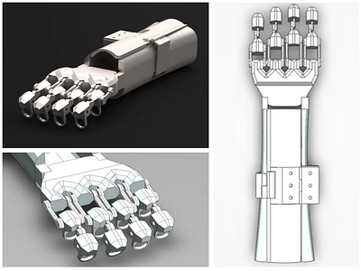 Exo-Skeleton Arm 2 3d 3d design cad product design robotics solidworks