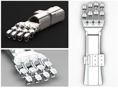 Exo-Skeleton Arm 2 3d 3d design cad product design robotics solidworks