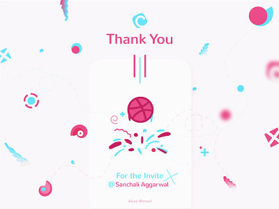 Hello Dribbble! art ball creativity debut first shot hello illustration splash