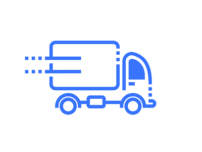 Shipping Icon design digital icon line art lineart shipping truck vector