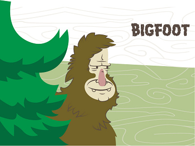 Bigfoot cartoon character illustration