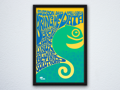 SUSECON 2019 Poster: Bring Me the Data design illustration poster poster art psychedelic typography vector