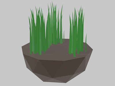 Low Poly Grass(My First Render) 3d graphic design