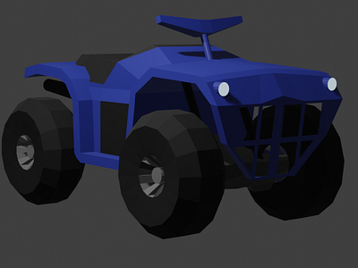 Low Poly 4-Wheeler 3d graphic design