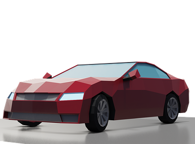 Low Poly Sports Car 3d graphic design